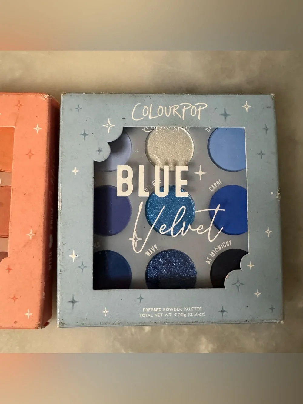 ColourPop Pressed Powder Eyeshadow Makeup Palette - Peach Out & Blue Velvet Lot